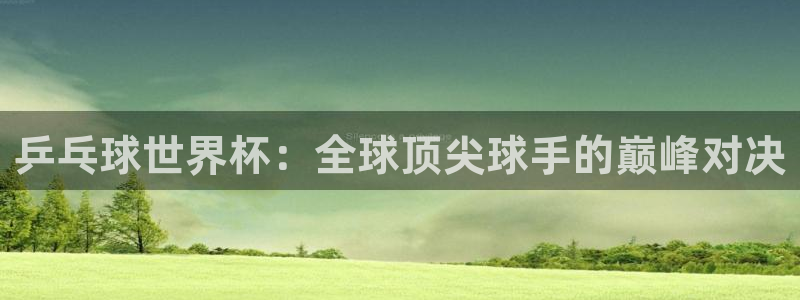 世界杯对阵表：乒乓球世界杯：全球顶尖球手的巅峰对决